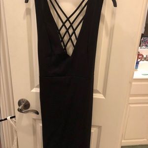 lulus bodycon strappy back dress